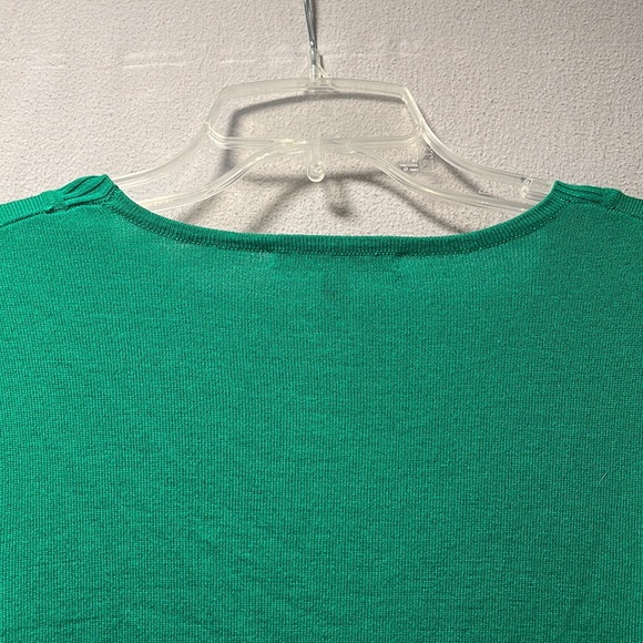 Cable & Gauge Kelly/Emerald Green Sweater with Quarter Zip Detail in Large - Picture 9 of 16
